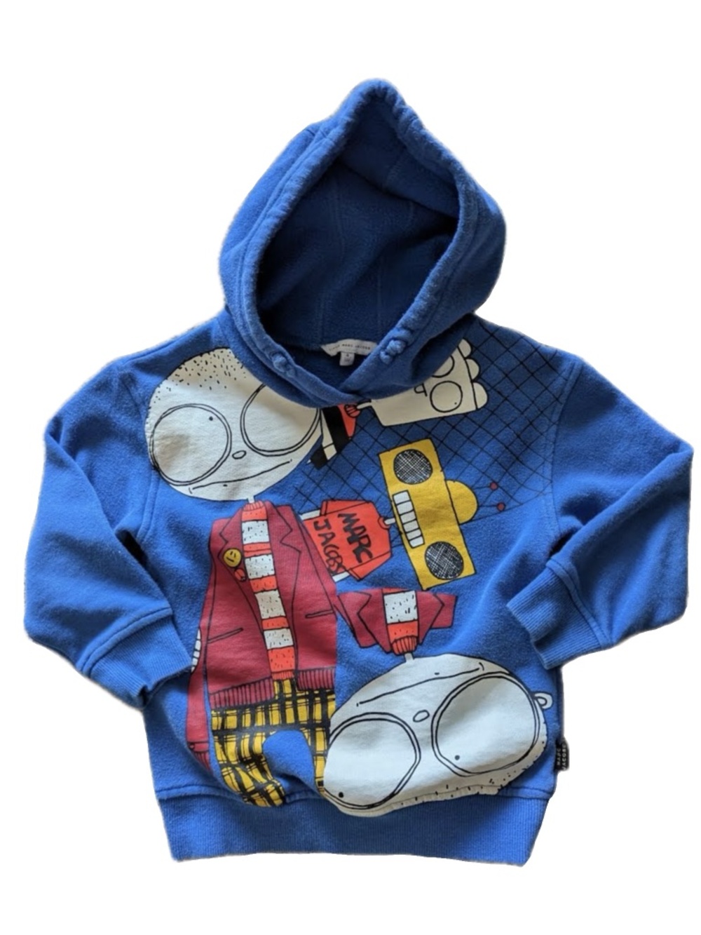 little marc jacobs blue pullover hoodie size 4 good used condition